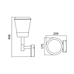 BRY-PARIS-WLA-1xE27-IP54-WALL LIGHT - 4