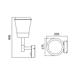 BRY-PARIS-WLS-1xE27-IP54-WALL LIGHT - 4