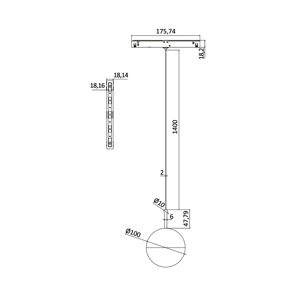 BRY-PDT100-7W-48VDC-3000K-BLC-MAG. TRACK - 3