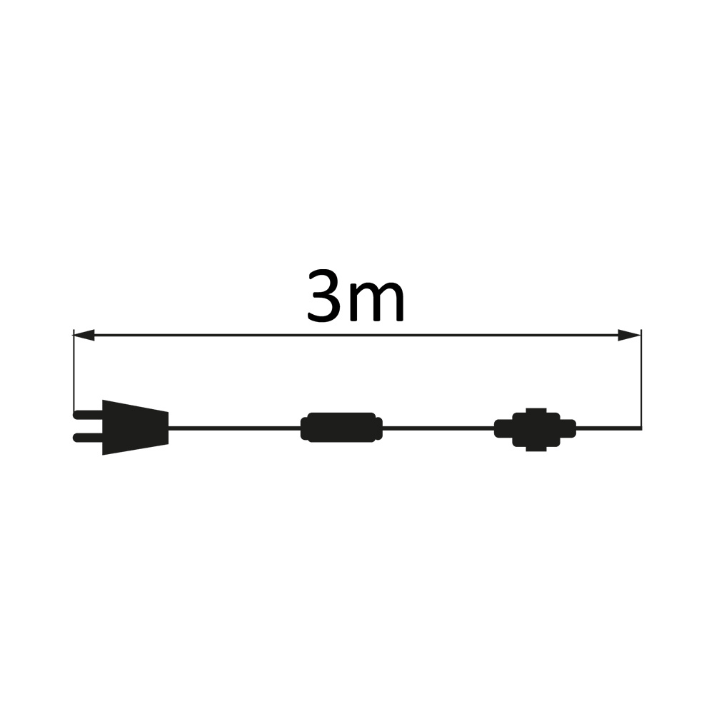 BRY-POWER CORD-WHT-FOR LINEAR-50LED-3MT - 3