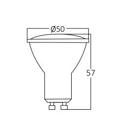 BRY-PREMIUM-4.8W-GU10-38D-GLS-3000K-LED BULB - 3