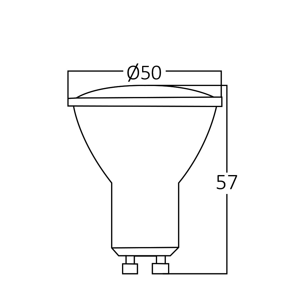 BRY-PREMIUM-4.8W-GU10-38D-GLS-3000K-LED BULB - 3