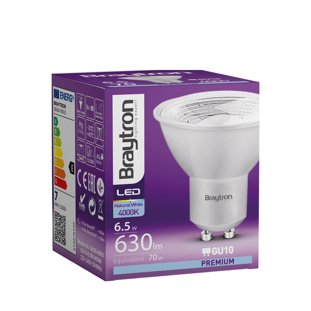 BRY-PREMIUM-6,5W-GU10-38D-4000K-LED BULB - 5