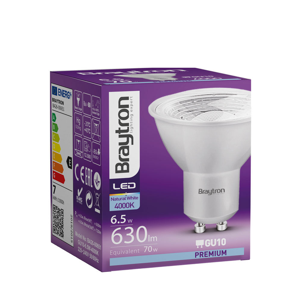 BRY-PREMIUM-6,5W-GU10-38D-4000K-LED BULB - 5