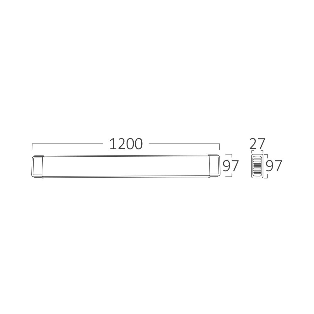 BRY-PROLINE-PB-100W-1.2MT-PLS-3000K-LED WALL LIGHT - 3