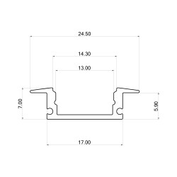 BRY-RC1707-2MT-SLV-ALUMINIUM PROFILE - 3