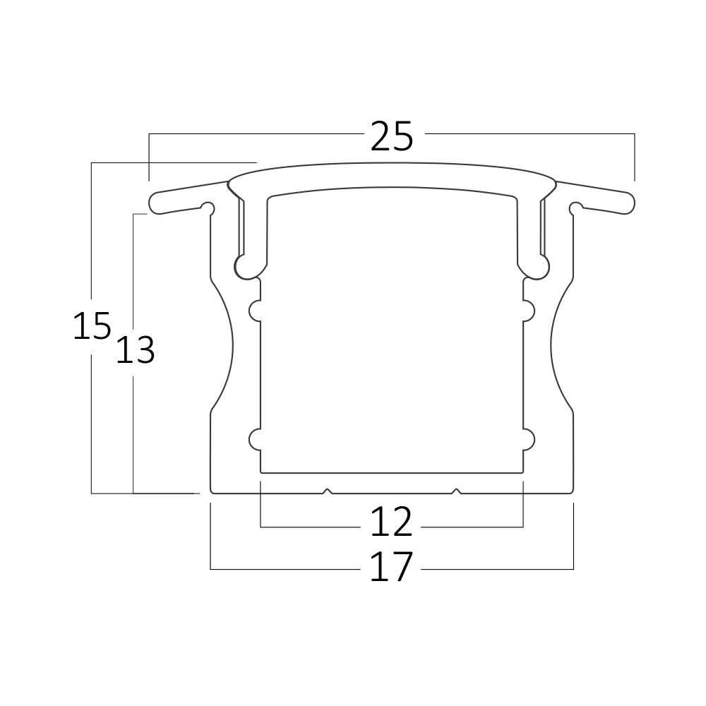 BRY-RC1715-2MT-BLC-ALUMINIUM PROFILE - 3