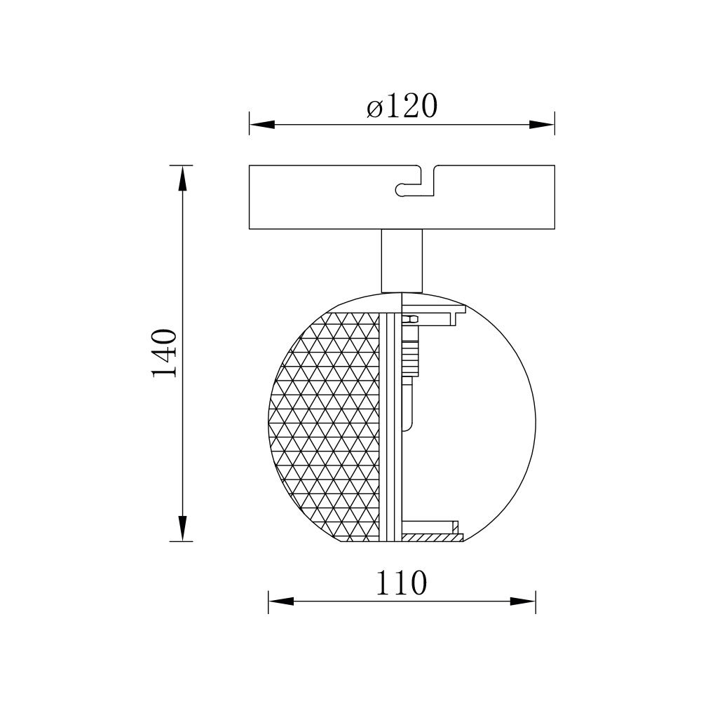 BRY-S001C-1H-1xG9-GLD-WALL LIGHT - 4