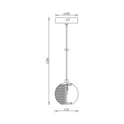 BRY-S001R-1H-1xG9-GLD-PENDANT LIGHT - 4