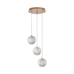 BRY-S001R-3H-3xG9-GLD-PENDANT LIGHT - 3