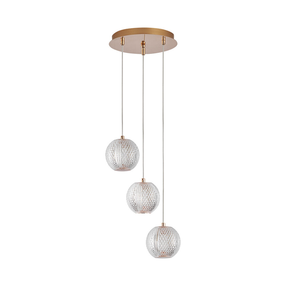 BRY-S001R-3H-3xG9-GLD-PENDANT LIGHT - 2