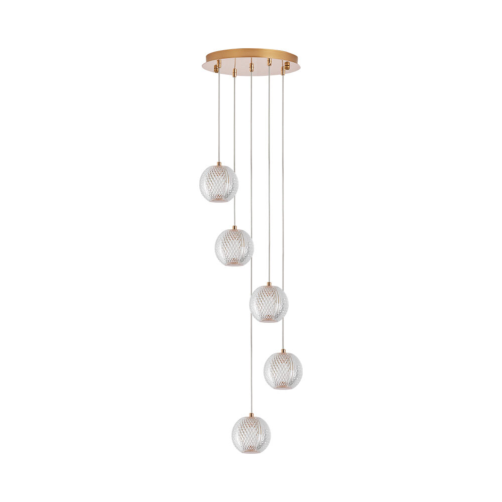 BRY-S001R-5H-5xG9-GLD-PENDANT LIGHT - 1