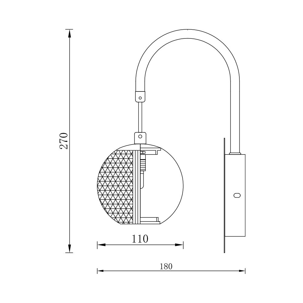 BRY-S001W-1H-1xG9-GLD-WALL LIGHT - 4