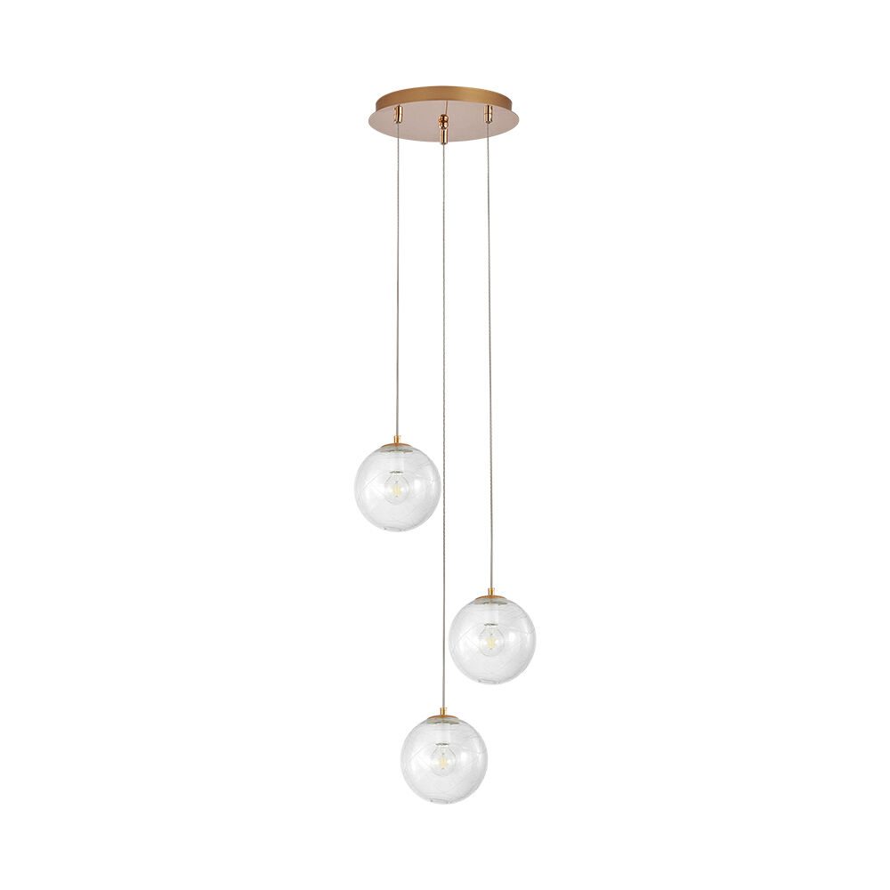 BRY-S002R-3H-3xG9-GLD-PENDANT LIGHT - 3