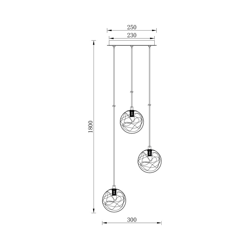 BRY-S002R-3H-3xG9-GLD-PENDANT LIGHT - 4