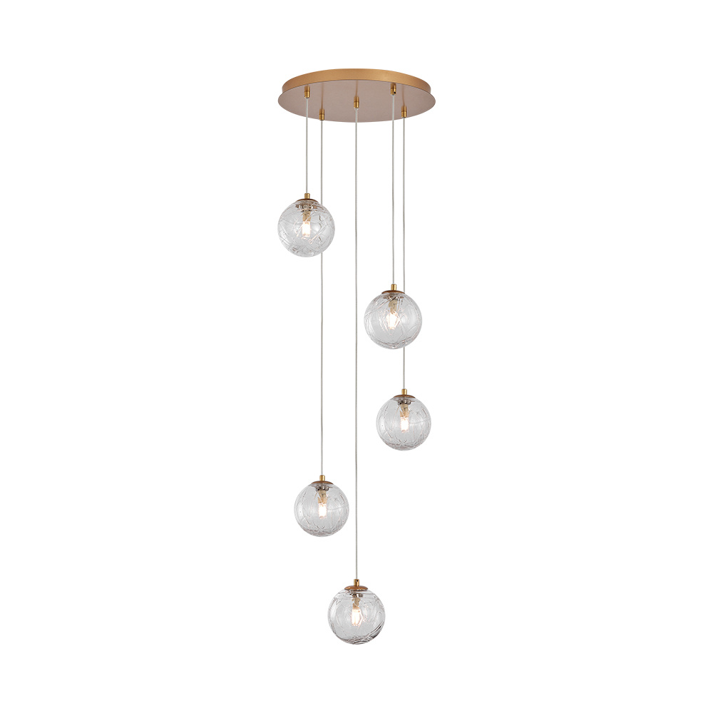 BRY-S002R-5H-5xG9-GLD-PENDANT LIGHT - 1