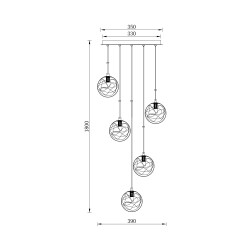 BRY-S002R-5H-5xG9-GLD-PENDANT LIGHT - 4