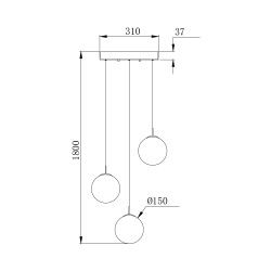 BRY-S003R-3H-3xG9-AMB-PENDANT LIGHT - 4