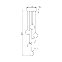 BRY-S003R-6H-6xG9-AMB-PENDANT LIGHT - 4