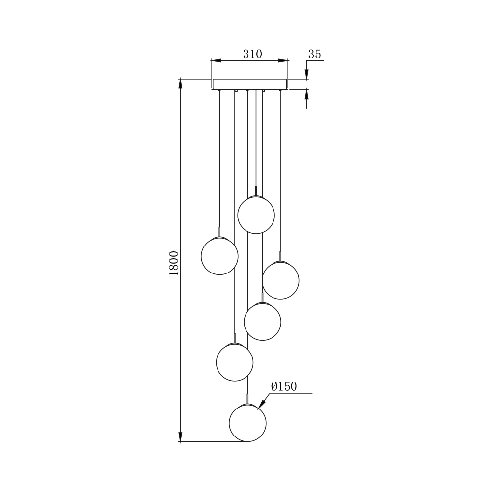 BRY-S003R-6H-6xG9-AMB-PENDANT LIGHT - 4