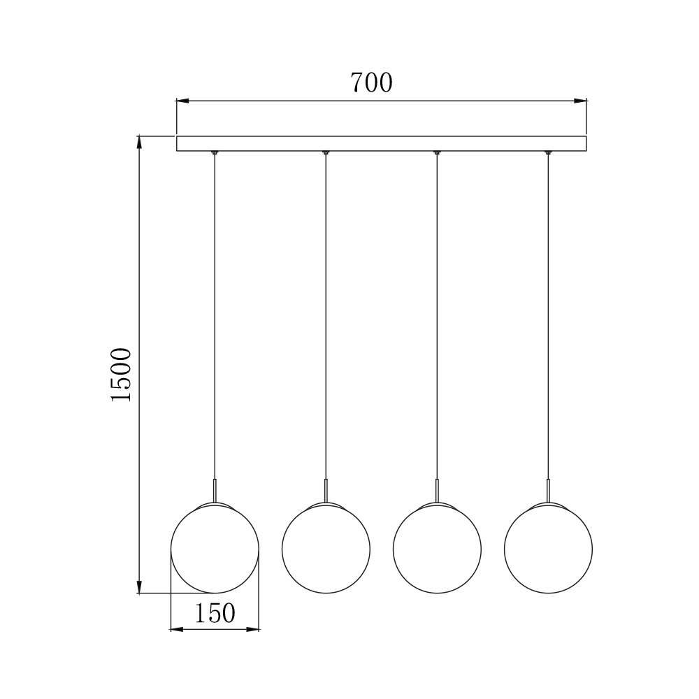 BRY-S003S-4H-4xG9-AMB-PENDANT LIGHT - 4