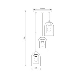 BRY-S004R-3H-3xE27-AMB-PENDANT LIGHT - 4