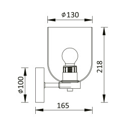 BRY-S004W-1H-1xE27-AMB-WALL LIGHT - 4