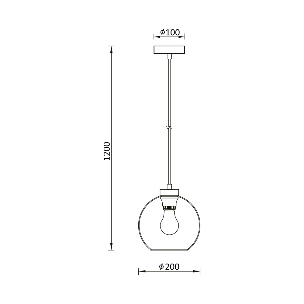 BRY-S005R-1H-1xE27-SMK-PENDANT LIGHT - 4