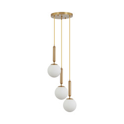 BRY-S006R-3H-3xG9-OPL-GLD-PENDANT LIGHT - 3