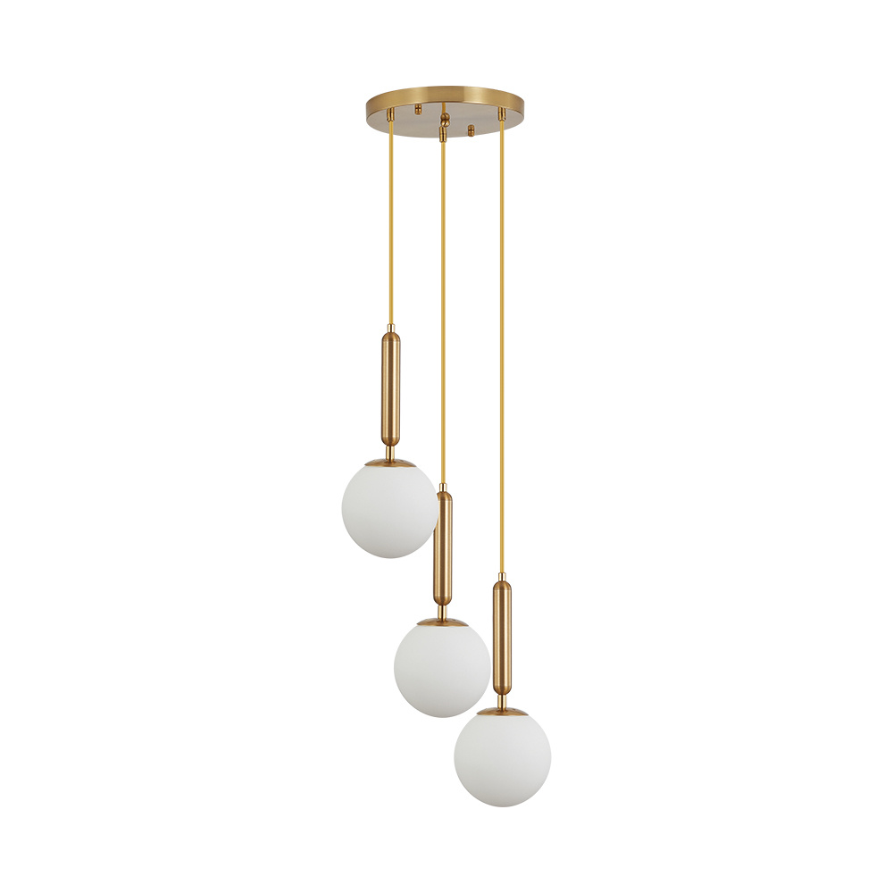 BRY-S006R-3H-3xG9-OPL-GLD-PENDANT LIGHT - 3