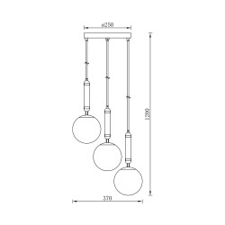 BRY-S006R-3H-3xG9-OPL-GLD-PENDANT LIGHT - 4