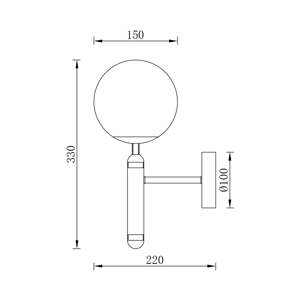 BRY-S006W-1H-1xG9-OPL-GLD-WALL LIGHT - 4