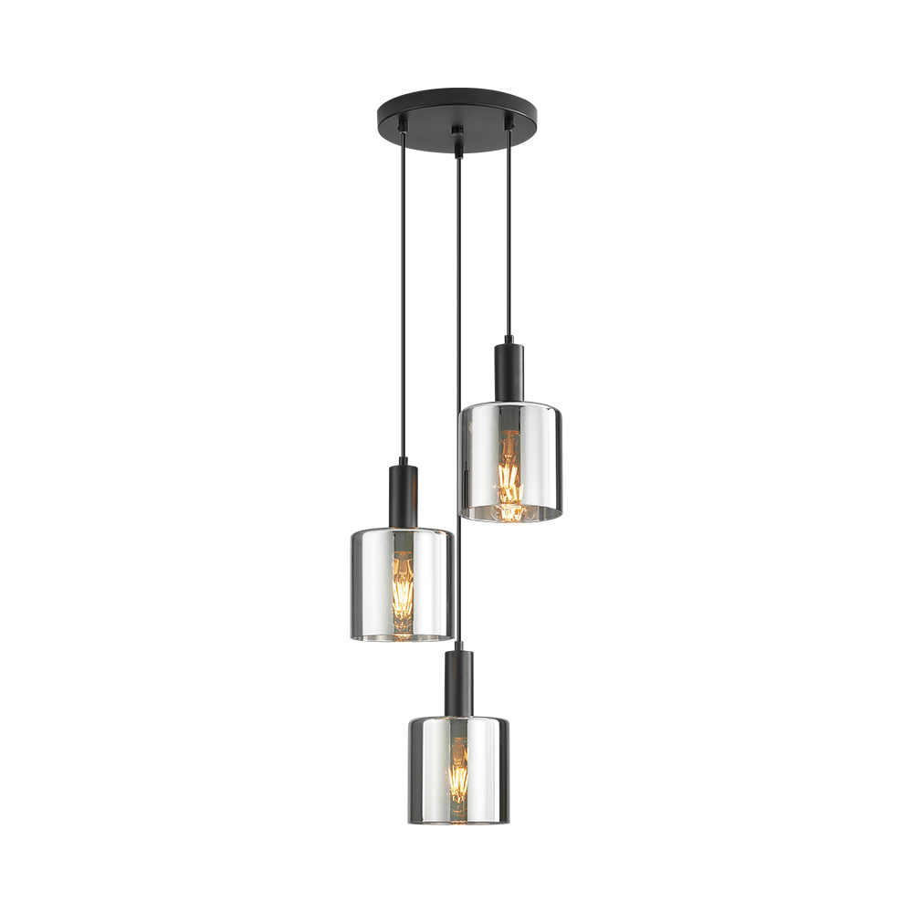 BRY-S007R-3H-3xE27-SMK-PENDANT LIGHT - 1