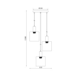 BRY-S007R-3H-3xE27-SMK-PENDANT LIGHT - 4