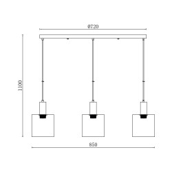 BRY-S007S-3H-3xE27-SMK-PENDANT LIGHT - 4