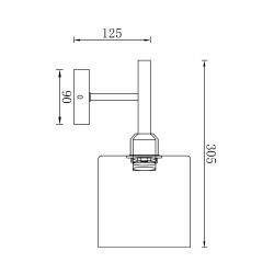 BRY-S007W-1H-1xE27-SMK-WALL LIGHT - 4