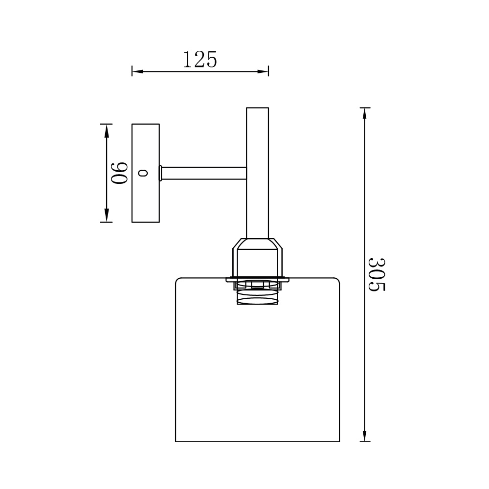 BRY-S007W-1H-1xE27-SMK-WALL LIGHT - 4