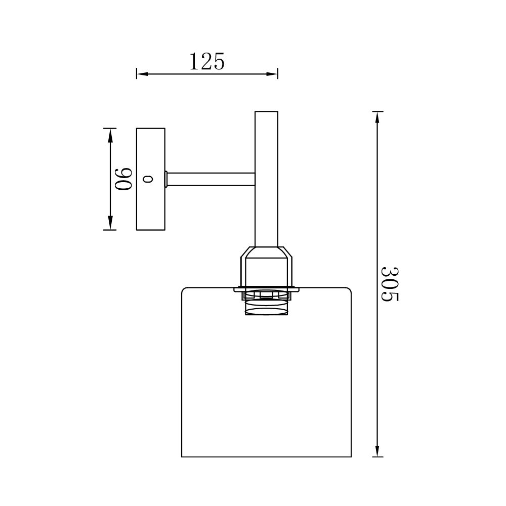 BRY-S007W-1H-1xE27-SMK-WALL LIGHT - 4