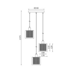 BRY-S008R-3H-3xE14-CPR-PENDANT LIGHT - 4