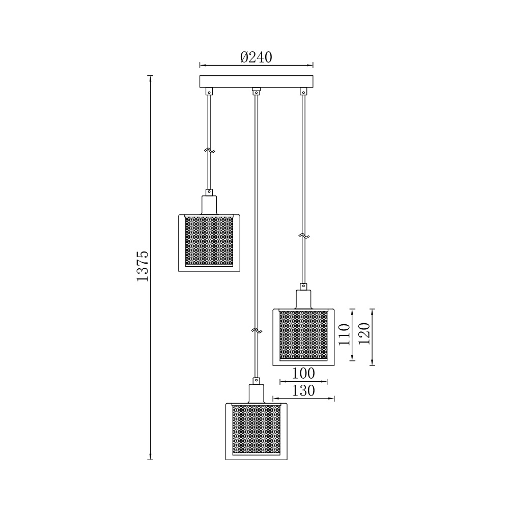 BRY-S008R-3H-3xE14-CPR-PENDANT LIGHT - 4