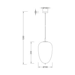 BRY-S011R-1H-1xE14-OPL-BLC-PENDANT LIGHT - 4