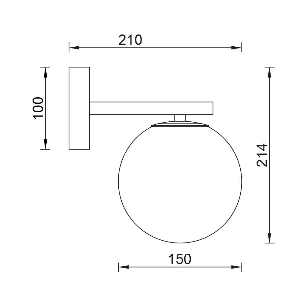 BRY-S013W-1H-1xG9-OPL-BLC-WALL LIGHT - 4