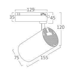 BRY-SHOPLINE-B30-30W-COB-BLC-3000K-TRACKLIGHT - 3