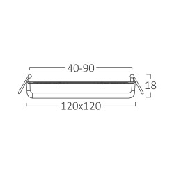 BRY-SMD-ADR-16W-SQR-ADJ-WHT-3 IN 1-LED PANEL - 5