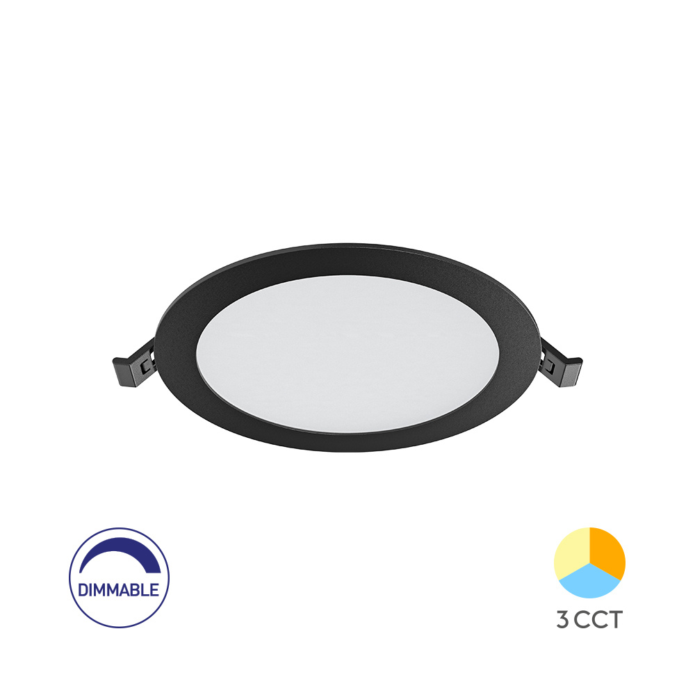 BRY-SMD-CRP-12W-RND-DIM-8INC-BLC-3IN1-LED PANEL - 1