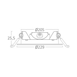 BRY-SMD-CRP-18W-RND-8INC-WHT-3000K-LED PANEL - 8