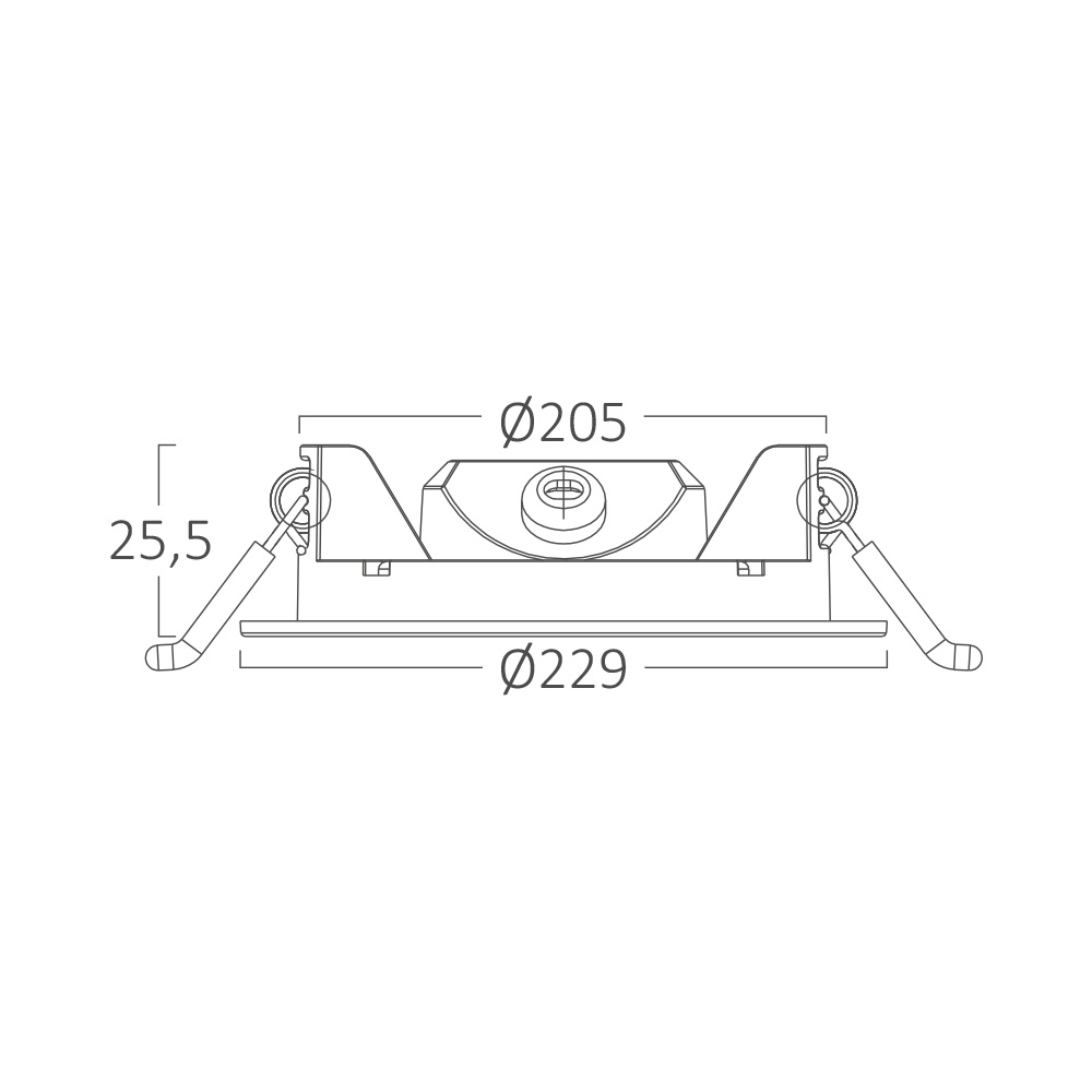 BRY-SMD-CRP-18W-RND-8INC-WHT-3000K-LED PANEL - 8