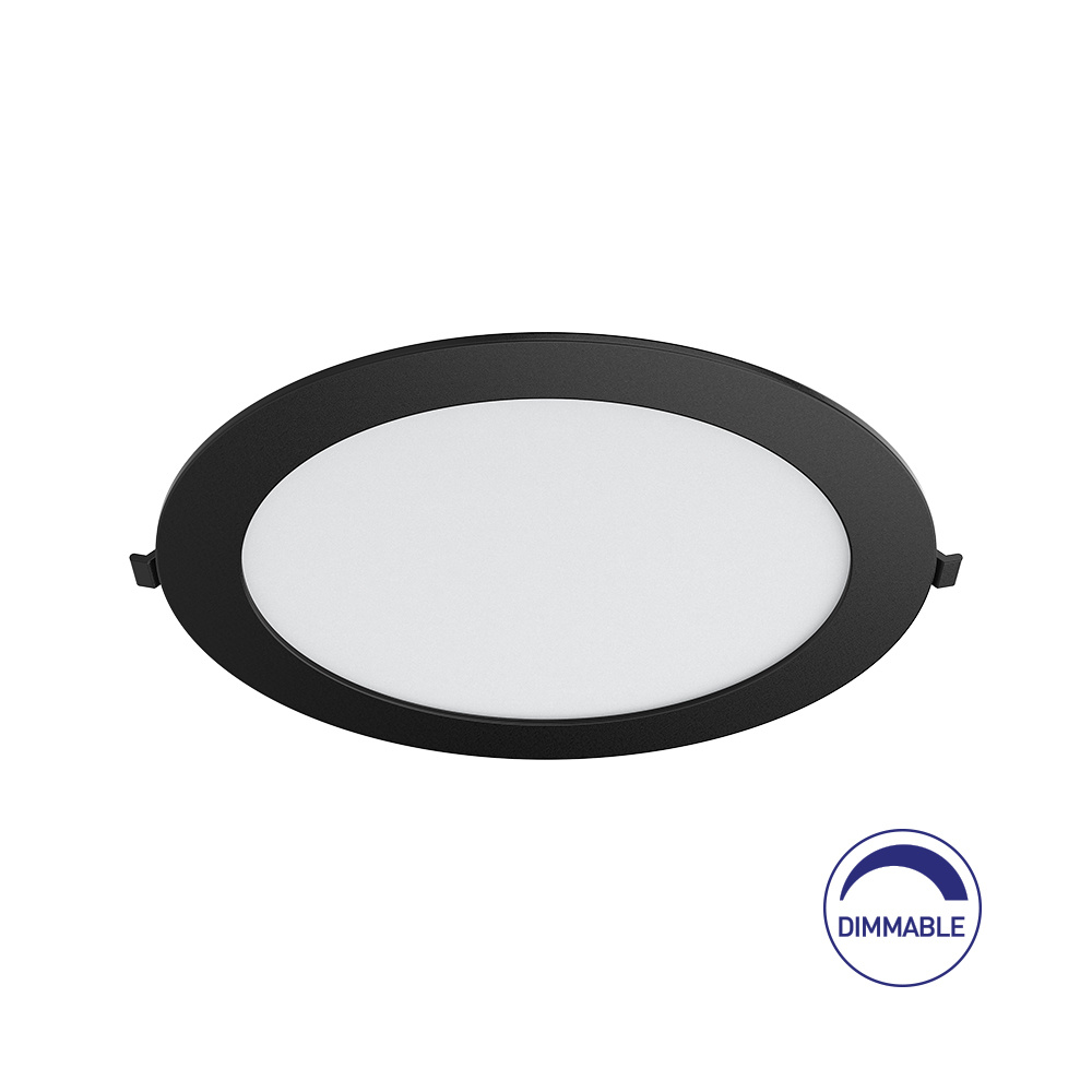 BRY-SMD-CRP-18W-RND-DIM-8INC-BLC-3000K-LED PANEL - 1