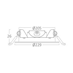 BRY-SMD-CRP-18W-RND-DIM-8INC-BLC-3000K-LED PANEL - 7