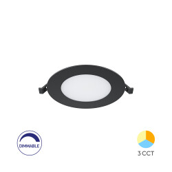 BRY-SMD-CRP-6W-RND-DIM-4INC-BLC-3IN1-LED PANEL - 1